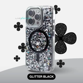 กลิตเตอร์ฉ่ำที่สุด สวยสับ❗️ เคสมือถือแม่เหล็ก LiveSmart Magnetic Case PT09 เคสกันกระแทก สำหรับไอโฟน 15 / 14 / 13 / 12