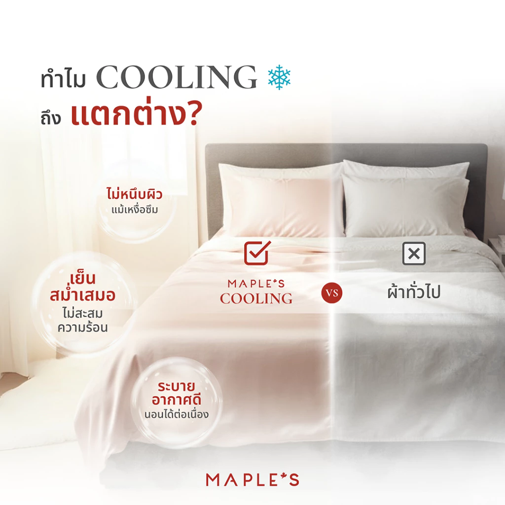 MAPLE S ปลอกหมอนข้าง Satin-Silk รุ่น Cooling thumbnail 5