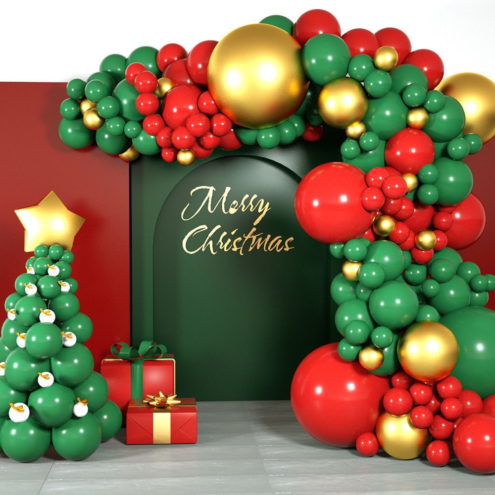 balloon  SET ซุ้ม Christmas New Year 2026 ซุ้มลูกโป่งงานปาร์ตี้ งานเลี้ยง คริสต์มาส ปีใหม่ Backdrop
