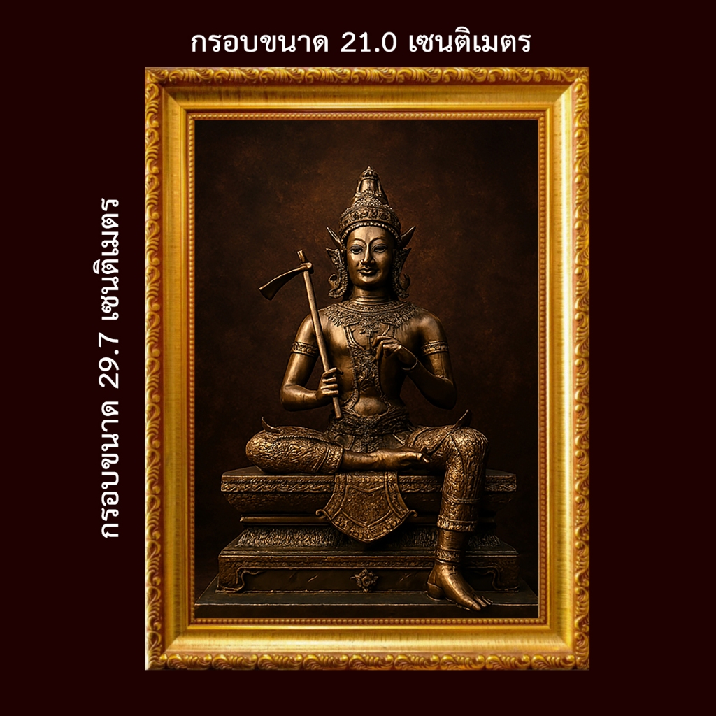 พระวิษณุกรรมปางนั่ง พ่อทุกสถาบัน การช่าง เมตตายิ่งใหญ่ มงคล ของขวัญ รูปพร้อมกรอบรูปบูชา - รูปที่ 2