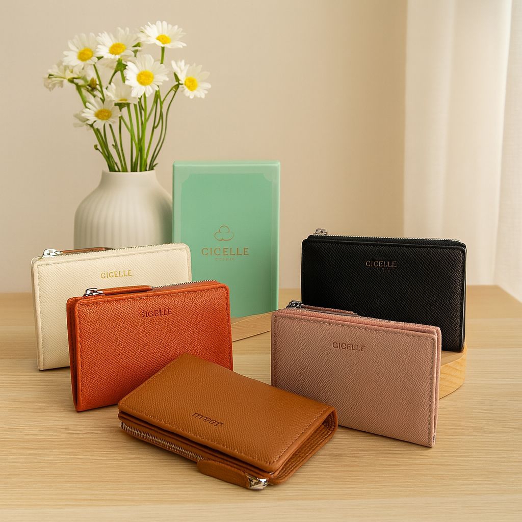 กระเป๋าสตางค์CICELLE ใบกลาง ทรงคลาสสิค เรียบหรู ดูดี