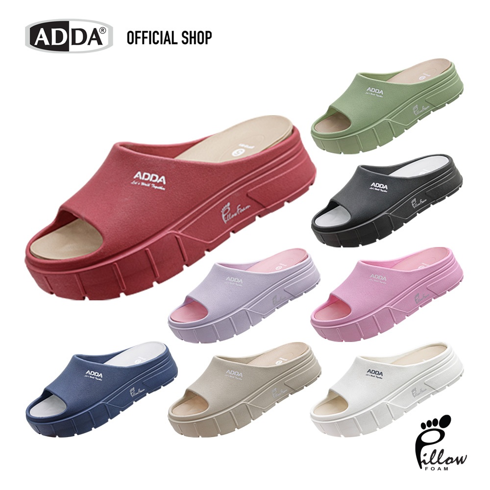 ADDA Pillow Foam รองเท้าแตะ รองเท้าลำลอง แบบสวม สำหรับผู้หญิง รุ่น 5PF12W1 (ไซส์ 4-7)