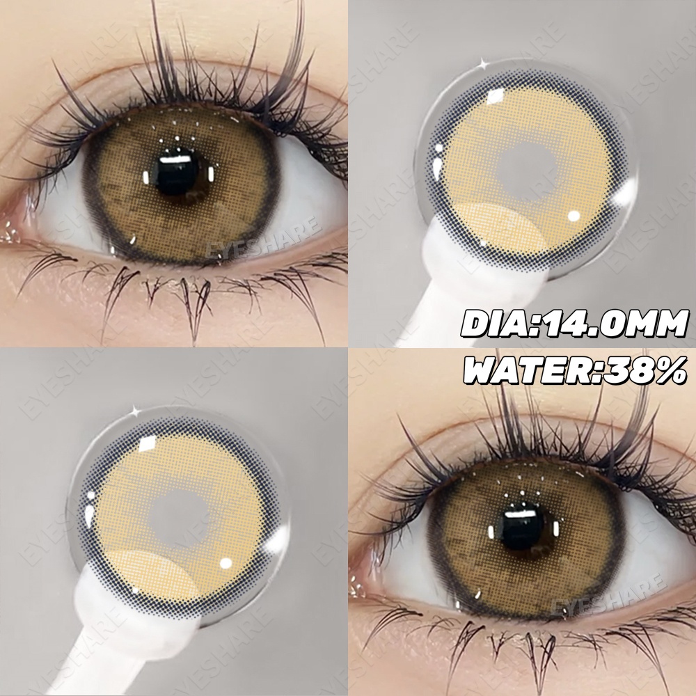 LEMON ซีรีย์ คอนแทคเลนส์สีธรรมชาติ คอนแทคเลนส์สวยๆ 14.0mm ตาโต กล่องละ 2 ชิ้น สามารถใช้งานได้ 1 ป