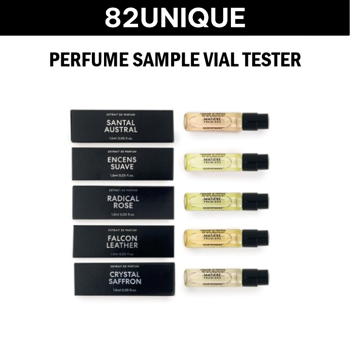 MATIERE PREMIERE PERFUME EXTRAIT VIAL 1.5ML - CRYSTAL SAFFRON / RADICAL ROSE / FALCON LEATHER