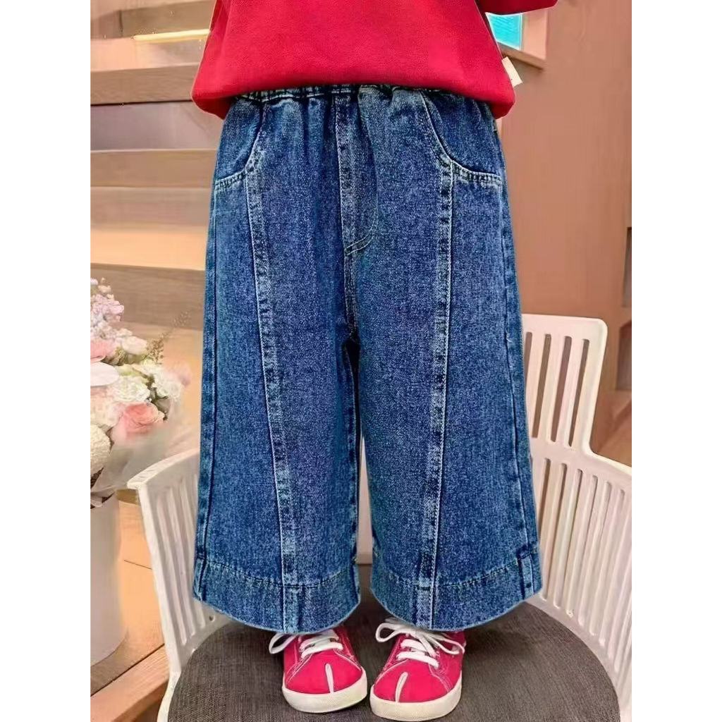 page shop กางเกงยีนส์ทรงหลวมและมีสไตล์สำหรับเด็กอายุ 2-12 ปี/กางเกงยีนส์แฟชั่นเด็ก