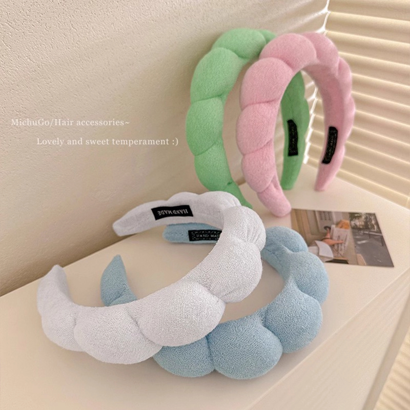 ที่คาดผม ฟองน้ำรูปเมฆ น่ารัก มีหลายสีให้เลือก ที่คาดผมล้างหน้า  ส่งจากไทย - รูปที่ 3