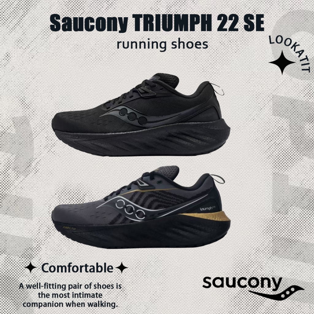 Saucony TRIUMPH 22 SE สำหรับทั้งชายและหญิง รองเท้ากีฬาและรองเท้าลำลอง