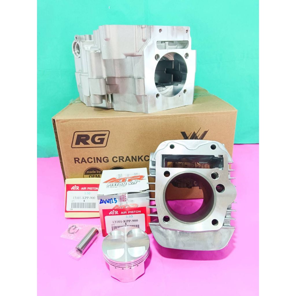 ชุดเสื้อสูบ W125/67 พร้อมลูกหลบวาล์ว 4วาล์ว 67มิลสลัก15 พร้อมแคร้ง RG มีของพร้อมส่ง