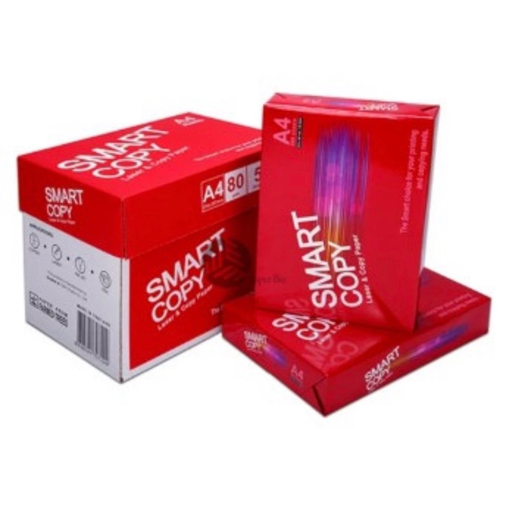 กระดาษถ่ายเอกสาร 80 แกรม ขนาด A4 SMART COPY  บรรจุ 500 แผ่น/รีม