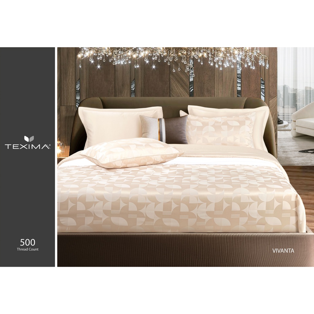 SANTAS ชุดผ้าปูที่นอน ดีไซน์ VIVANTA  ทอ 500 เส้นด้าย Texima (ไม่รวมผ้านวม)