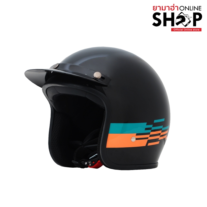 หมวกกันน็อคเต็มใบเปิดคาง Helmet Open Face สีดำ