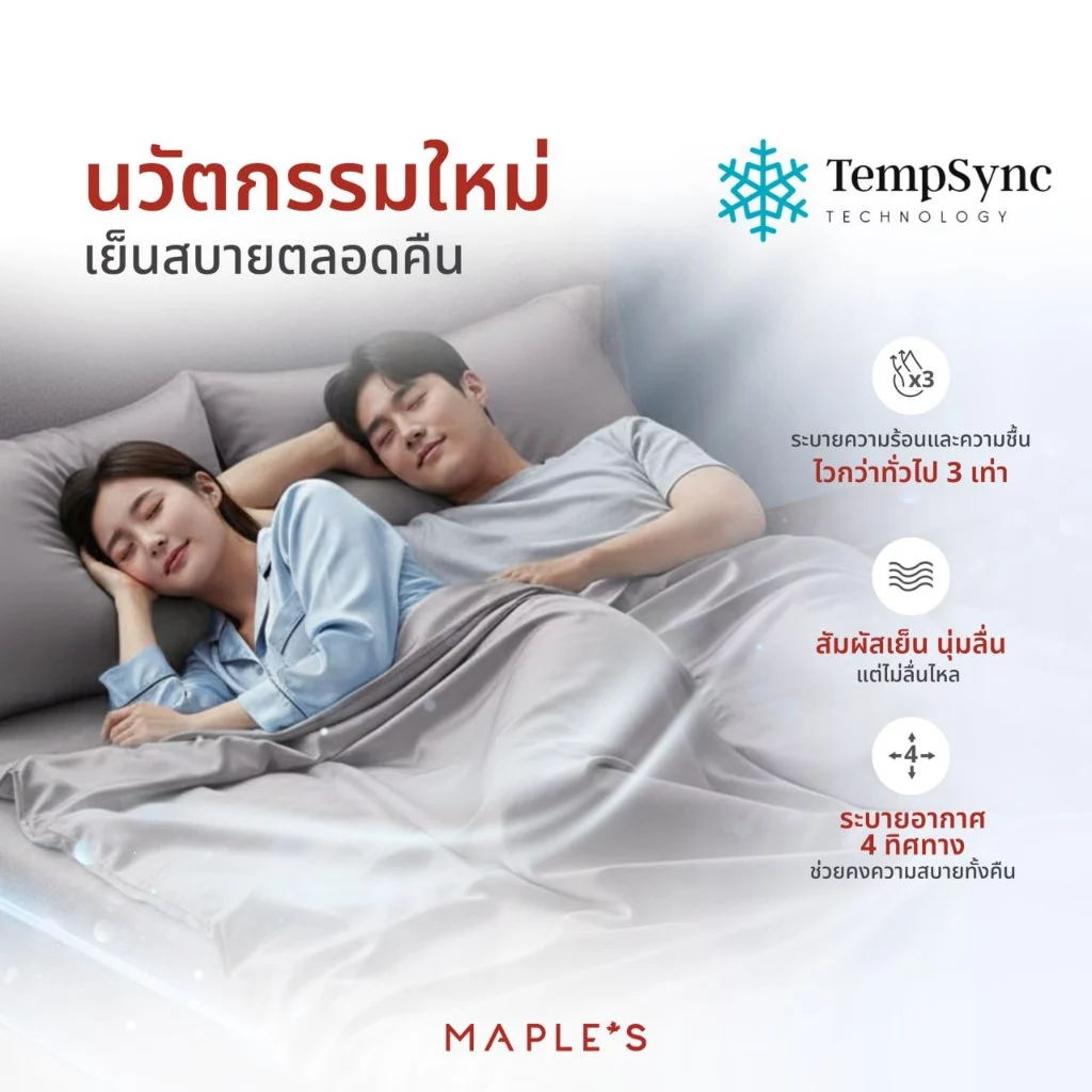 MAPLE S ปลอกหมอนข้าง Satin-Silk รุ่น Cooling thumbnail 4