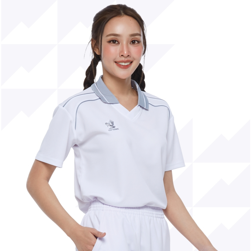 FLY HAWK เสื้อกีฬาคอปก FH-A974 เสื้อกีฬาคอปกผู้ใหญ่ เนื้อผ้าเบา ใส่สบาย สวมใส่ได้ทั้งชาย หญิง ดีไซน์คลาสสิก