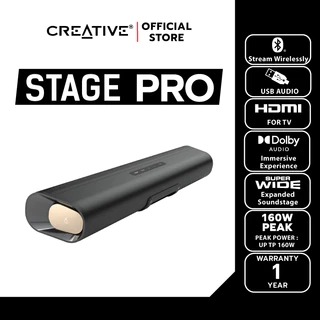 CREATIVE SPEAKER STAGE Pro Bluetooth Sound Bar 2.1 Speaker + Subwoofer มีรีโมท ลำโพงบูลทูธไร้สาย