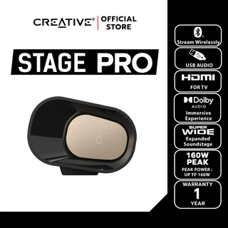 CREATIVE SPEAKER STAGE Pro Bluetooth Sound Bar 2.1 Speaker + Subwoofer มีรีโมท ลำโพงบูลทูธไร้สาย