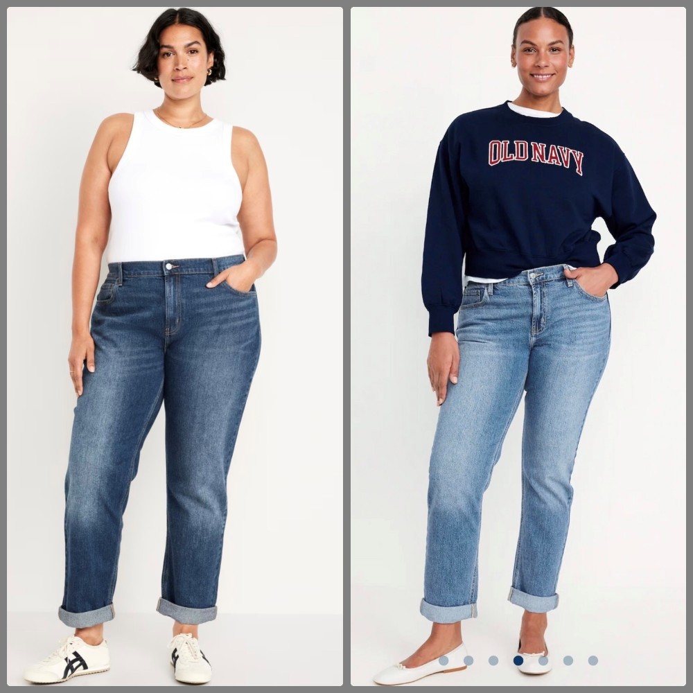 กางเกงยีนส์สาวอวบอ้วนผ้ายืด รุ่น Oldnavy Wow-Boyfriend สีอ่อน👌 ขากระบอกที่ใส่แล้วไม่อึดอัดเลย 👍🏻ใส่สบายมาก มี2สี