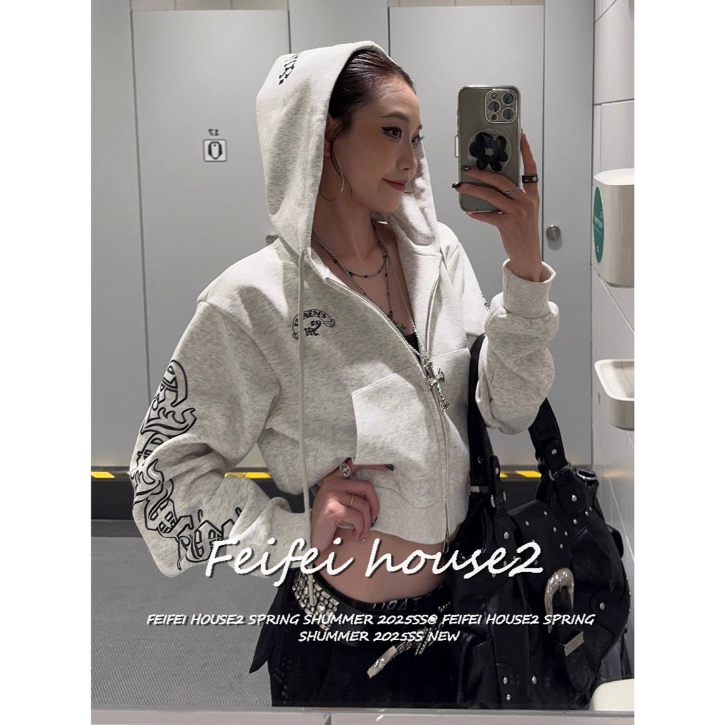 [Women's letter print long-sleeved coat]เสื้อโค้ทฮู้ดแขนยาวพิมพ์ลายลำลองสำหรับผู้หญิงในช่วงฤดูร้อน