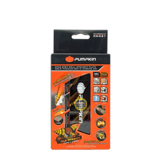 PUMPKIN รุ่น PTT-HSS4241S ชุดดอกสว่านเจาะขยายรูทรงเจดีย์ 3ชิ้น/ชุด 4-12/20/32 มม. ร่องตรง 26441