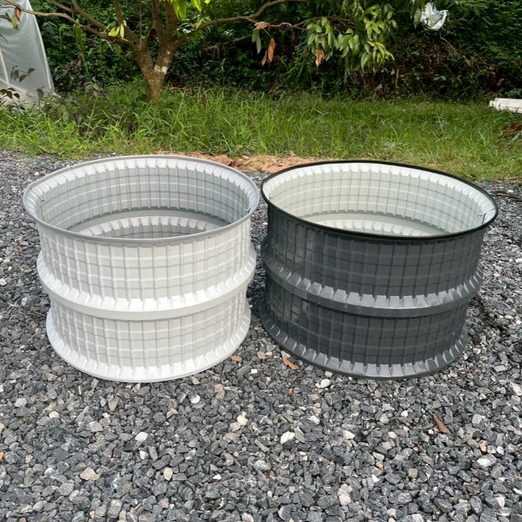 [ทรงกลม]กระถางเมทัลชีทปลูกผัก ขนาดกว้าง58cm สูง40cm ปลูกดอกไม้ต้นไม้