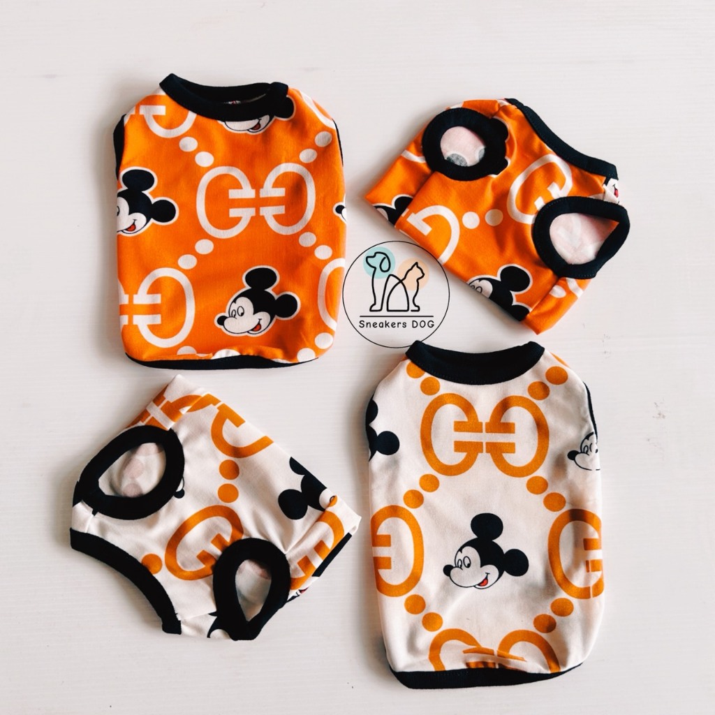 เสื้อผ้าสัตว์เลี้ยงลายน่ารัก เสื้อสุนัขแมวกระต่าย เสื้อหมาแมวลิงพร้อมส่ง - รูปที่ 2