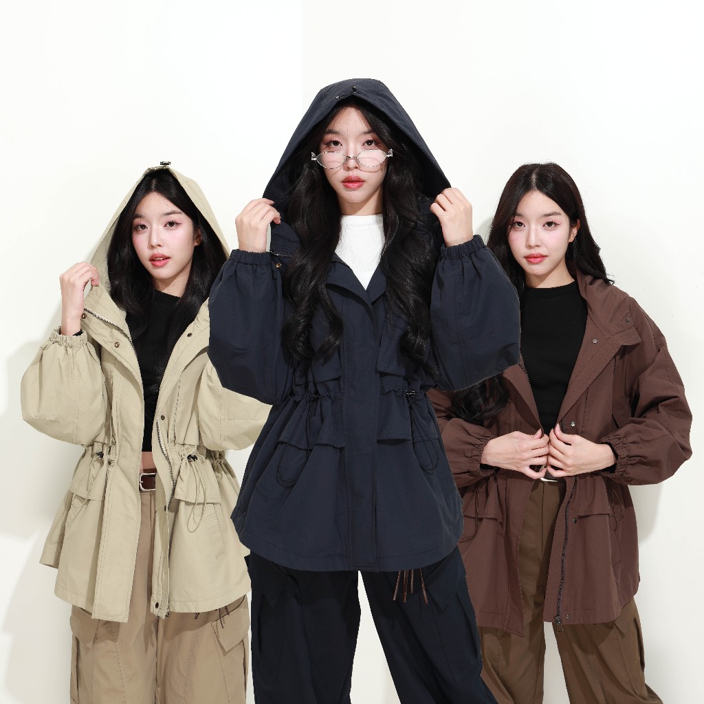 CO1138 แจ็คเก็ตฮู้ดทรงสวย ใส่ได้ทุกวัน