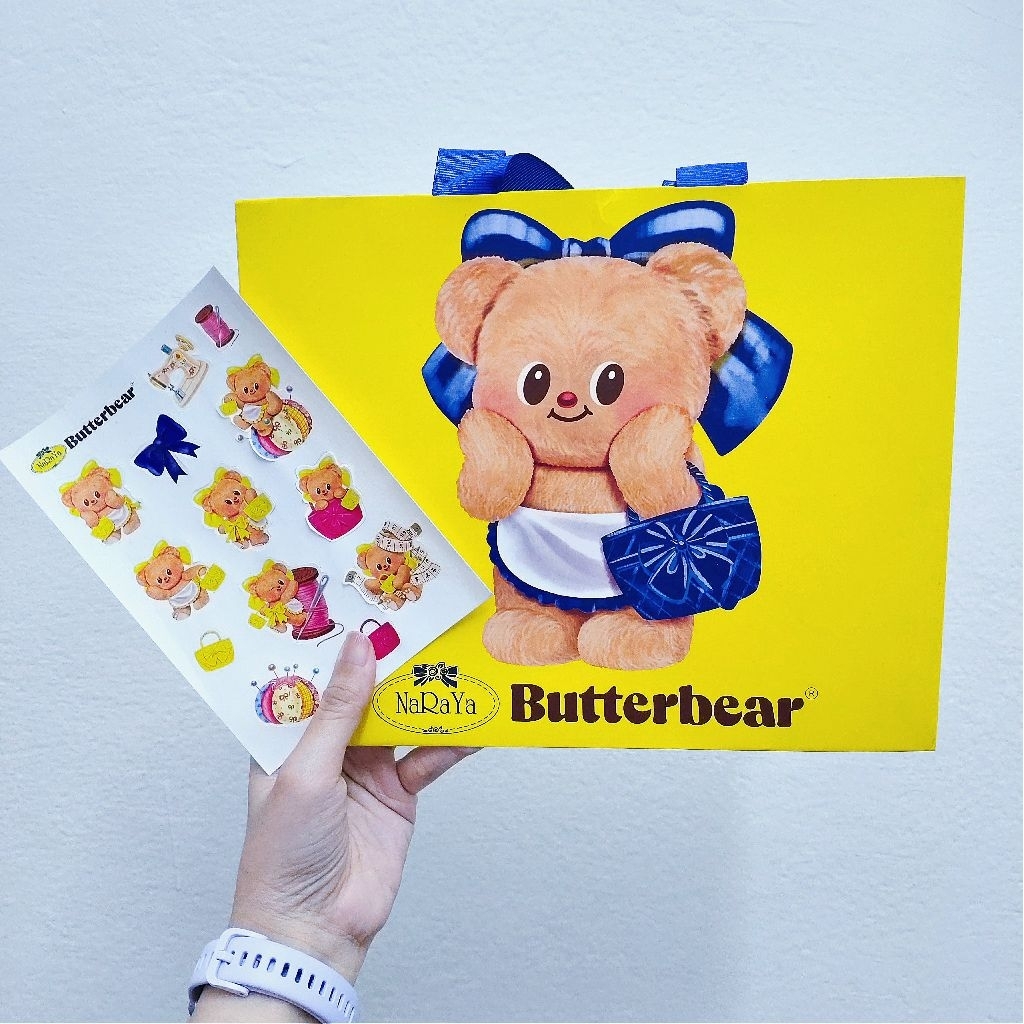 (พร้อมส่ง) ถุงน้องหมีเนย Naraya x Butterbear V1