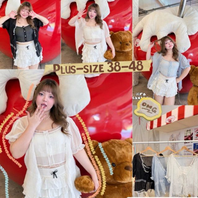 ✅ส่งฟรี+โค้ดส่วนลดร้านเปิดใหม่✅ พร้อมส่งครบสี✅เสื้อเซ็ต 2 ชิ้น เสื้อ+กล้ามตัวใน ตัวเสื้อนอกเป็นแบบผูก(38-48)