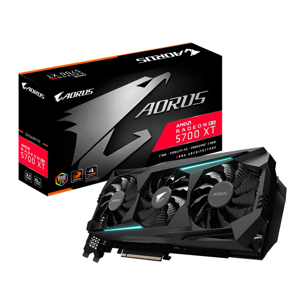 VGA GIGABYTE AORUS RX5700XT 8GB (การ์ดจอมือสอง)