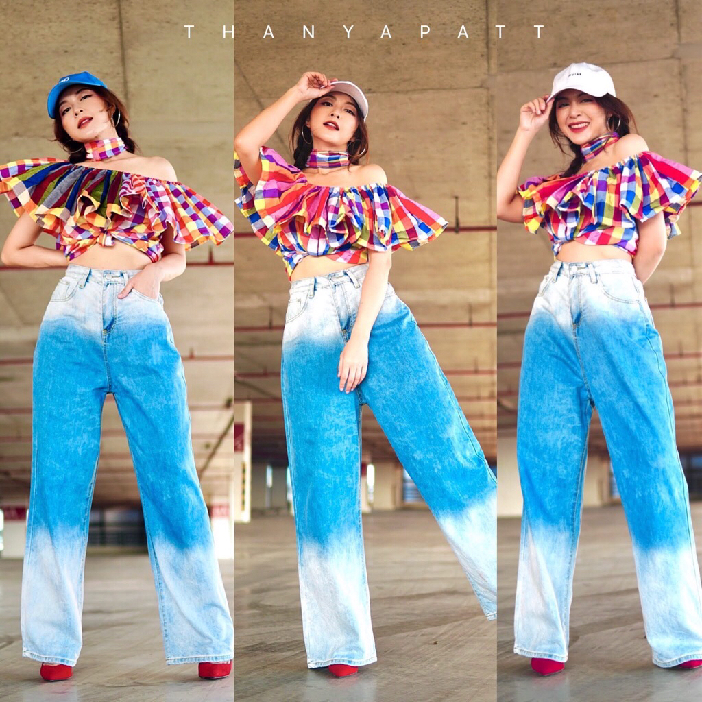เสื้อเปิดไหล่ ผ้าขาวม้า handmade ให้คุณโดดเด่นไม่ซ้ำใคร