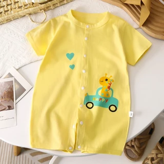 Babyonline(Y097)M3-4 (ส่งด่วน1วัน)ชุดบอดี้สูทเด็กแรกเกิดลายการ์ตูน ผ้าฝ้าย นุ่ม อ่อนโยนต่อผิวเด็ก