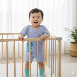 Babyonline(Y097)M3-4 (ส่งด่วน1วัน)ชุดบอดี้สูทเด็กแรกเกิดลายการ์ตูน ผ้าฝ้าย นุ่ม อ่อนโยนต่อผิวเด็ก
