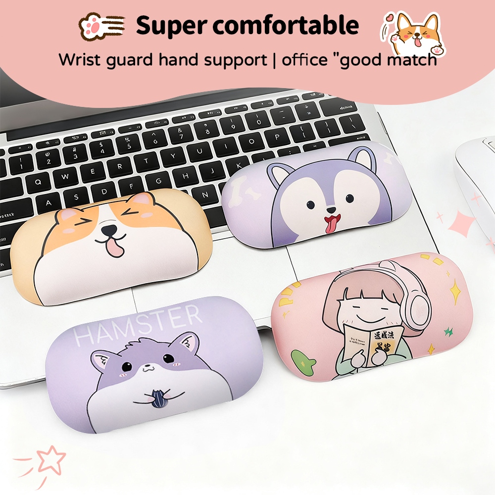 🔥ส่งจากไทย🔥แผ่นรองเมาส์รองข้อมือลายการ์ตูนน่ารัก โฟมหน่วยความจำ แผ่นรองข้อมือกันลื่น สำหรับเล่นเกมในออฟฟิศ
