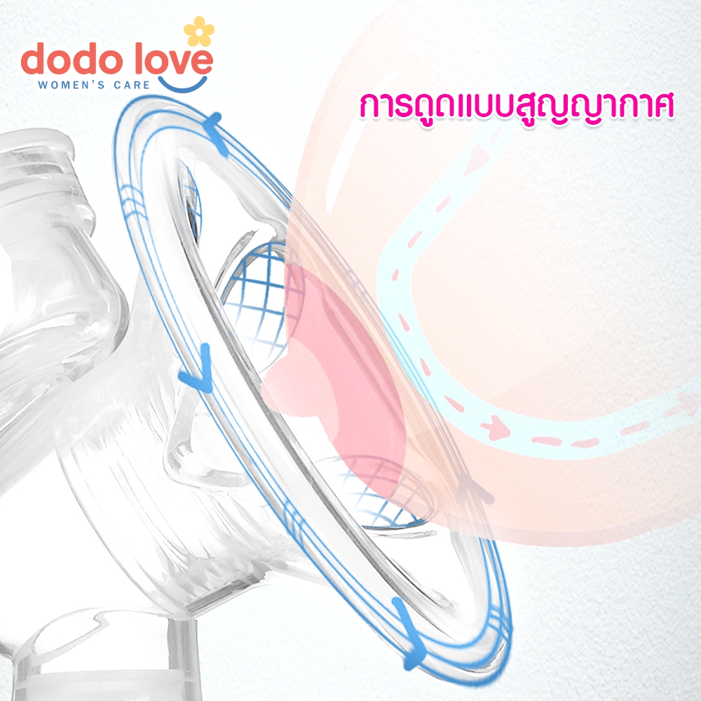 DODOLOVE ที่ปั๊มน้ำนมด้วยมือ ปั๊มนมมือโยก เครื่องปั๊มนมแบบ พร้อมขวดนม ไม่มีกลิ่นไม่มีการเปลี่ยนสี - รูปที่ 5