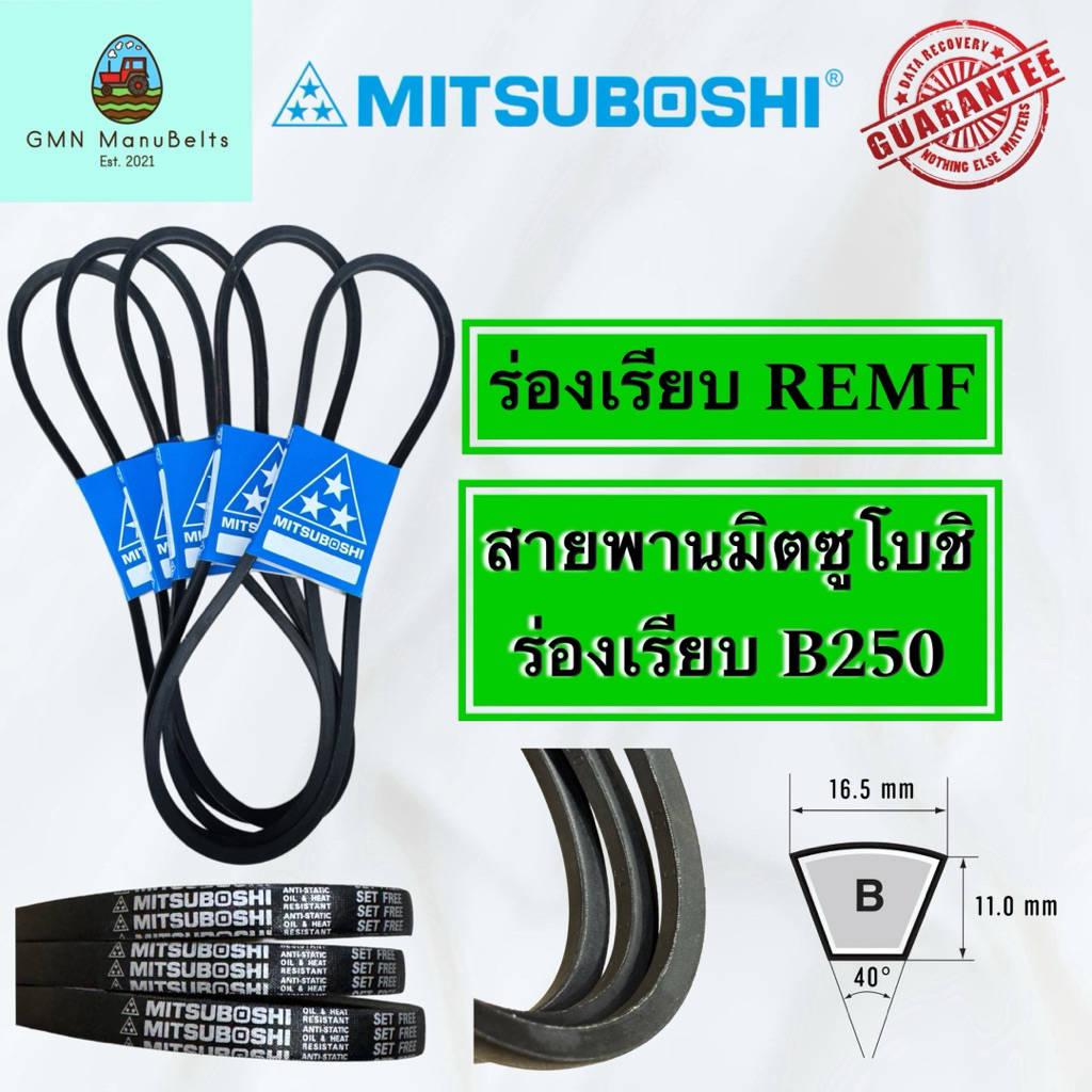 สายพานเรียบ Mitsuboshi ร่อง B250 (250 นิ้ว)