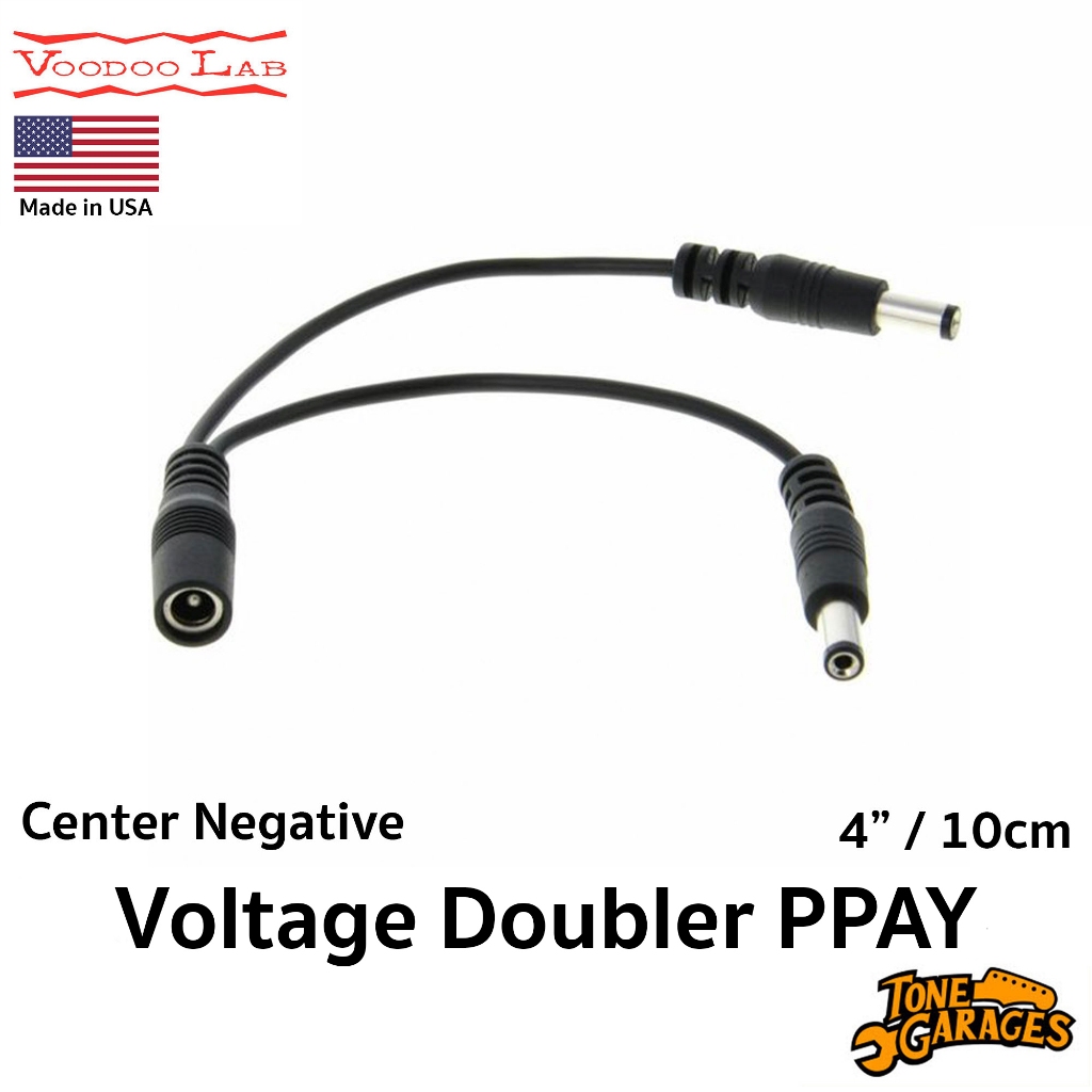 Voodoo Lab Voltage Doubler Adapter PPAY Center Negative สายเพิ่ม โวลต์ เอฟเฟคกีต้าร์ Made in USA