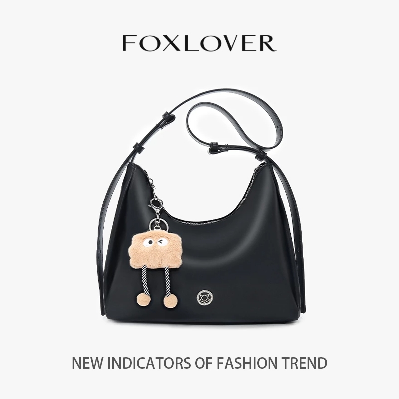 FOXLOVER กระเป๋าสะพายข้างผู้หญิง เรียบง่าย ทันสมัย สายสะพายไหล่ปรับระดับได้