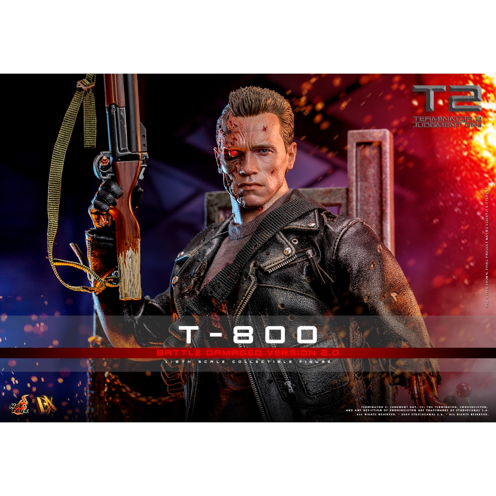 พร้อมส่ง 📦 Hot Toys DX46 Terminator 2: Judgment Day - T-800 (Battle Damaged Version 2.0)