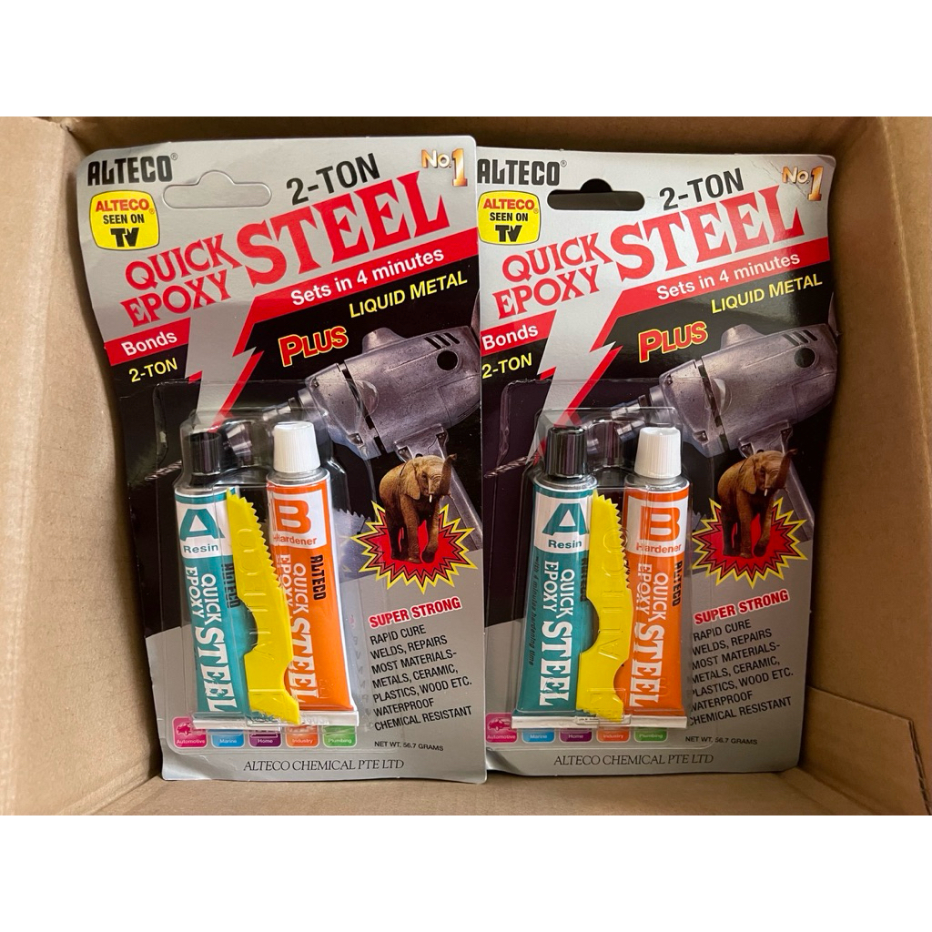 กาวปะเหล็ก กาวอีพอกซี่ epoxy 2ตัน Alteco epoxy กาว2ตัน หลอดคู่