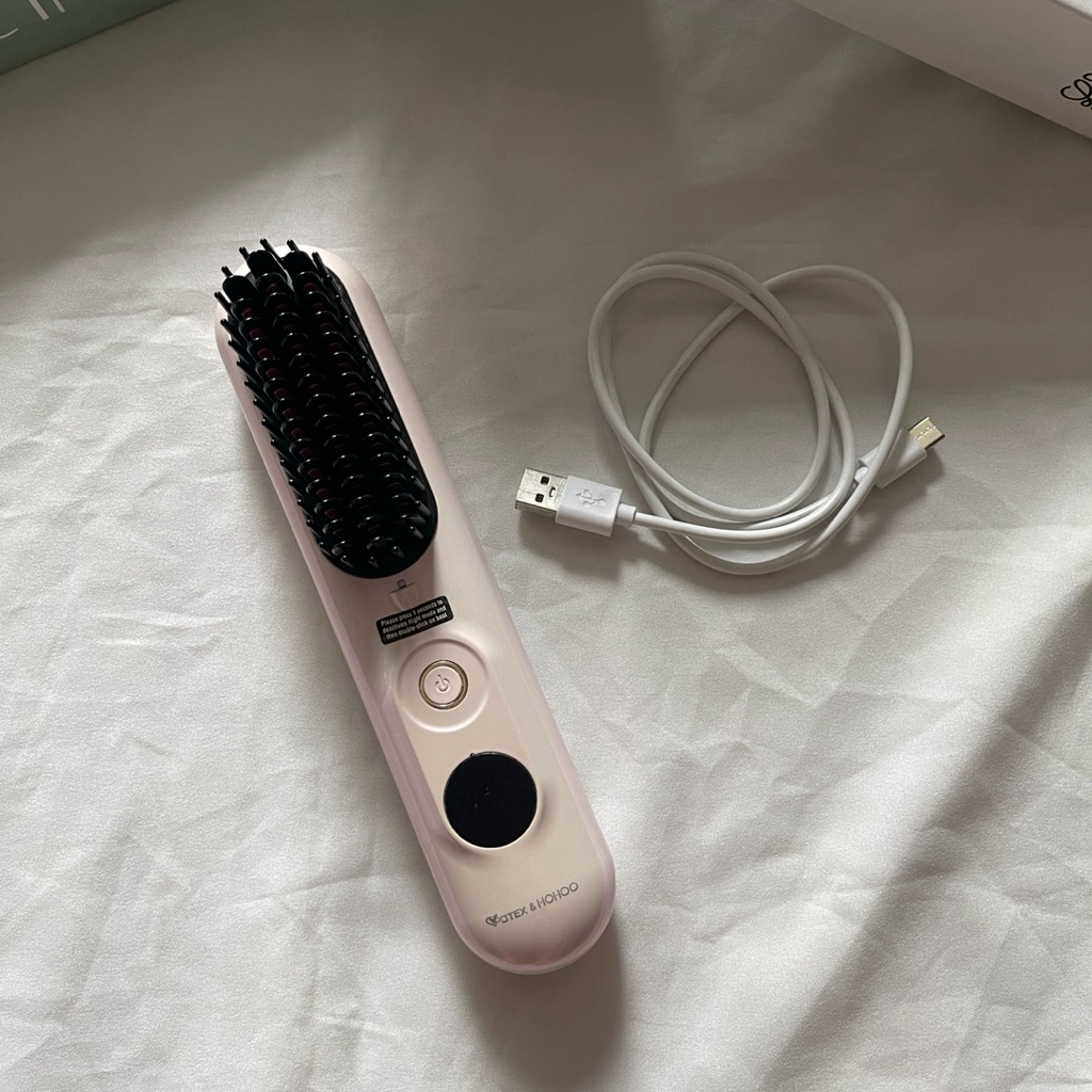 สินค้ามือ2‼️Yotex หวียืดผมไร้สาย หวีผมตรงไฟฟ้า มีไอออนลบปรับอุณหภูมิได้ ที่ยืดผม หวี ได้หวีไฟฟ้า  แบ