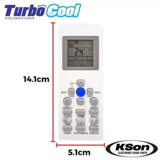 รีโมทแอร์ เทอร์โบคูล อะไหล่แอร์ Turbo Cool Air Conditioner Remote Control รุ่น YAR-P/001E YAR-P/002E