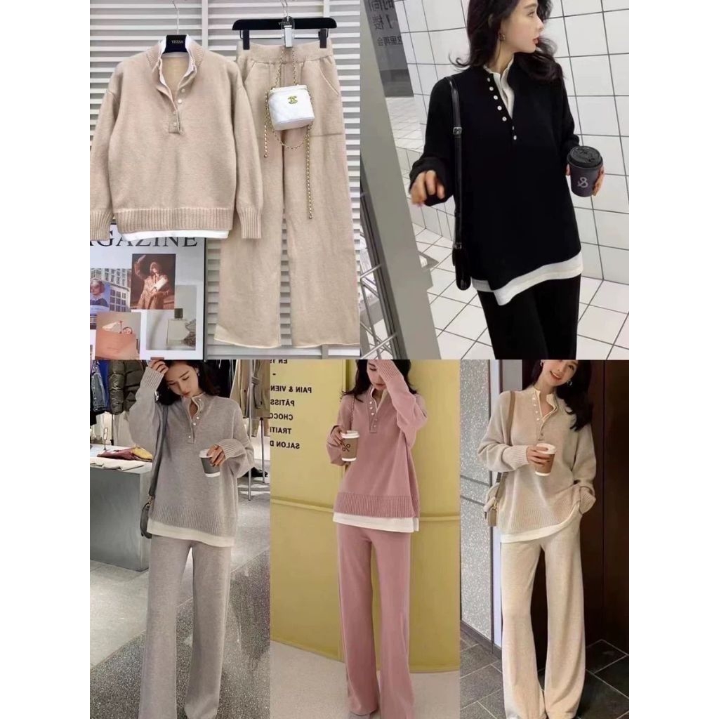 ✈️✈️Airport Set✈️✈️
เซ็ตไหม เสื้อแขนยาวกางเกงขายาว งานผ้าเกรดดี ดีเทลกระดุมคอ แต่งชายเสื้อขอบคอ ลุคส