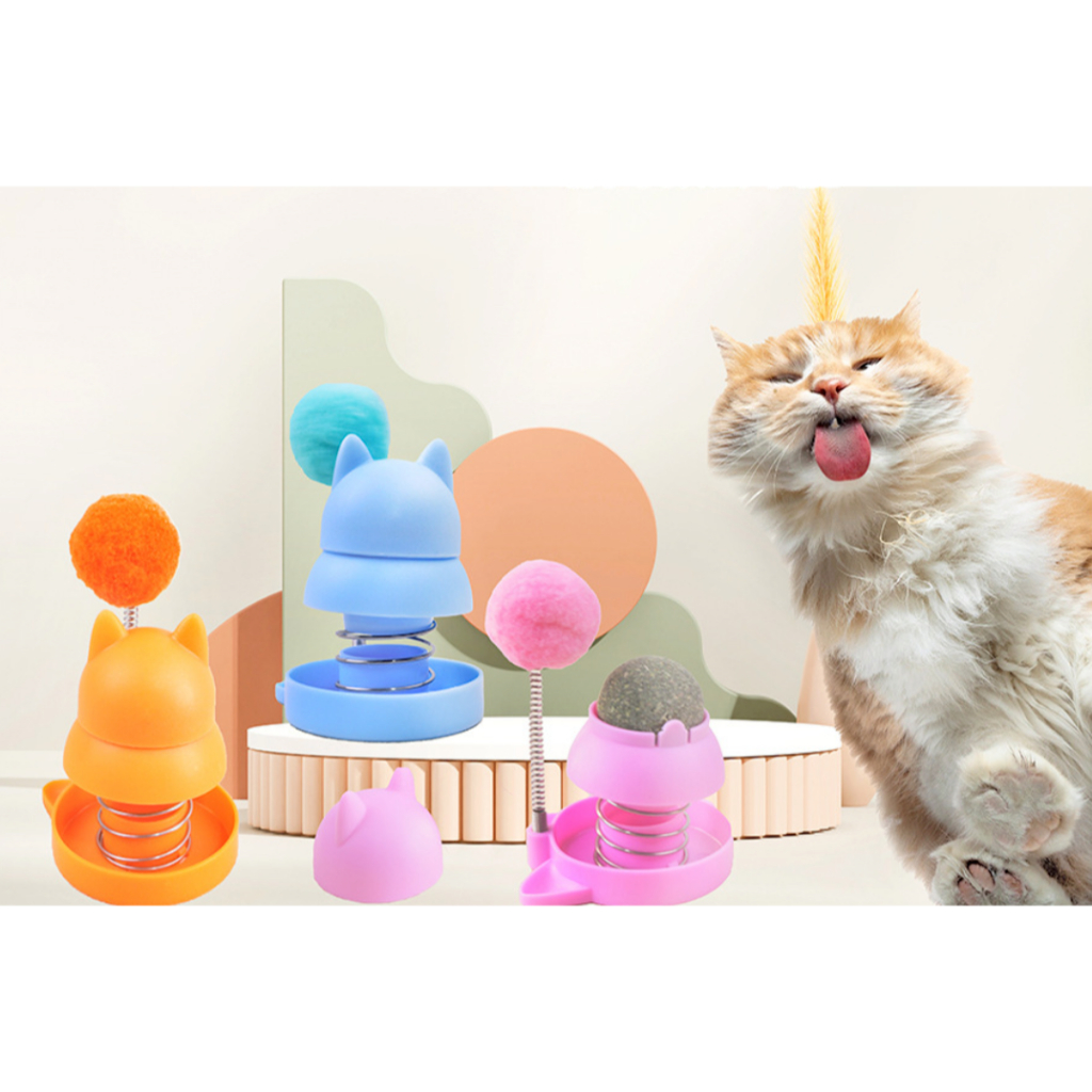 AL-1530 ลูกบอลแคทนิป +ไม้ตกแมว 2in1 น่ารัก ติดกำแพงได้ ของเล่น พร้อมส่ง🐈