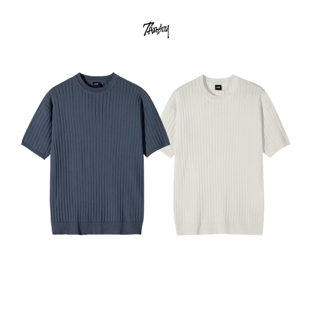 THEBOY-CHACERY SLIM KNIT เสื้อไหมพรมทรงสลิมฟิต