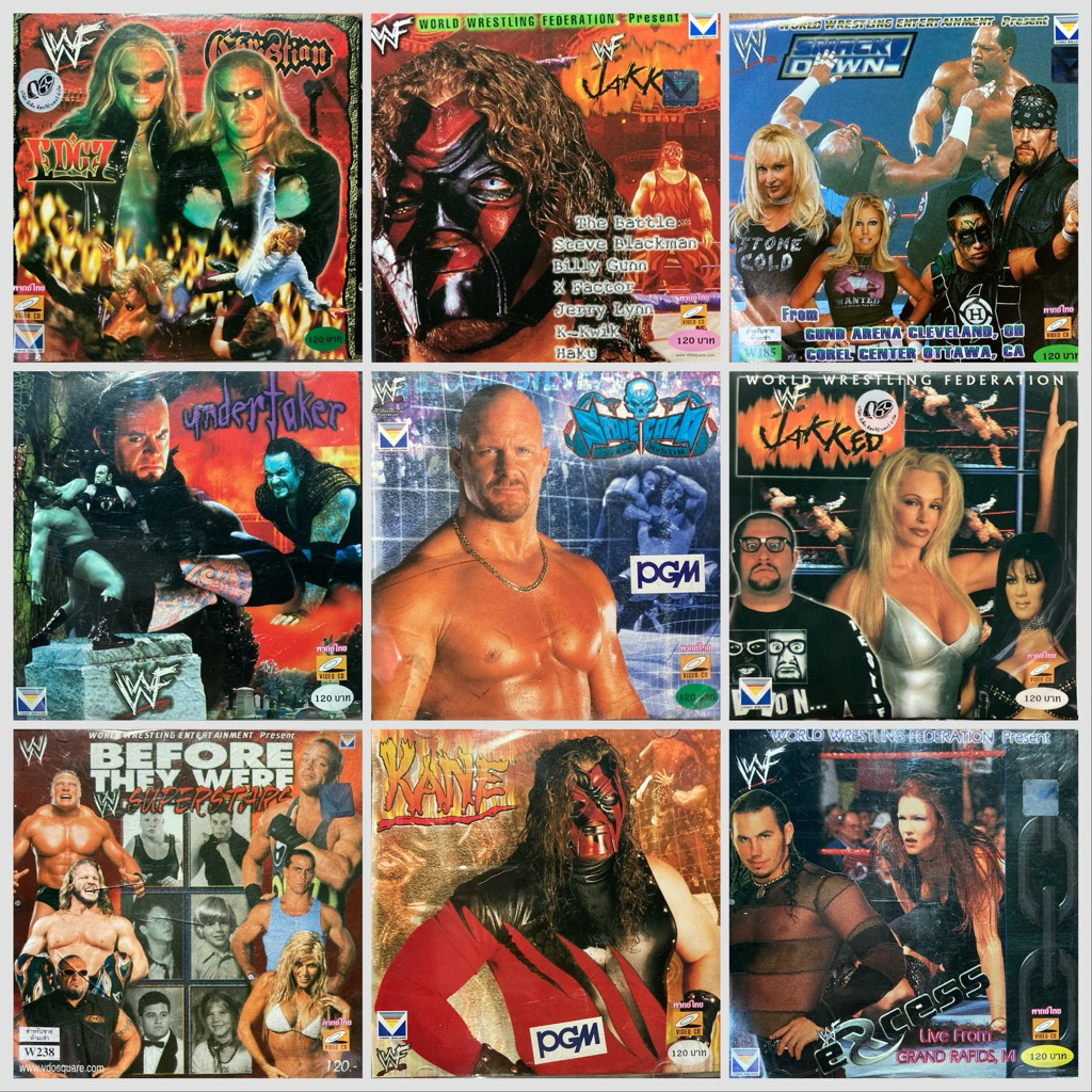 VCDมวยปล้ำศึกเล็ก&รวมฮิตWWF/WWEลิขสิทธิ์แท้พากย์ไทย