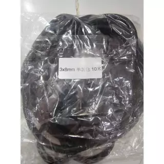 (ส่งจากไทย) ยางกลม *ตัดขาย 1 เมตร ขนาด 3*8 รู 3 มม. ความหนา 8 มม. รหัส 618