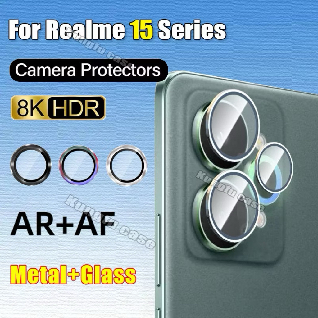 ฟิล์มกระจกกันรอยเลนส์กล้อง IRON RING สำหรับ Realme 15/15Pro ตัวป้องกันเลนส์กล้อง แหวนกันรอยขอบเป็นโลหะอลูมิเนียม