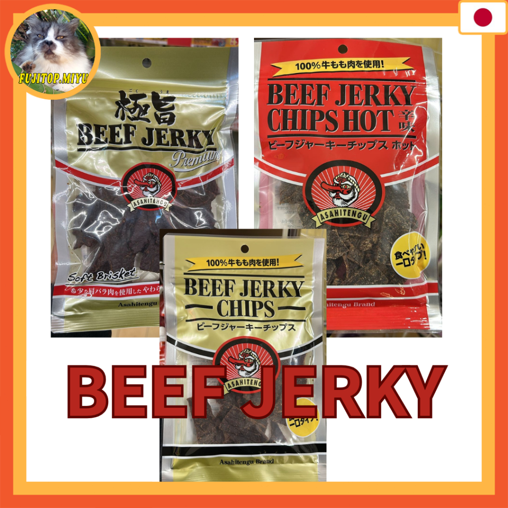 AsahiTengu Brand Beef Jerky Premium , Asahi Tengu BEEF JERKY Chips Original, Asahi Tengu BEEF JERKY 