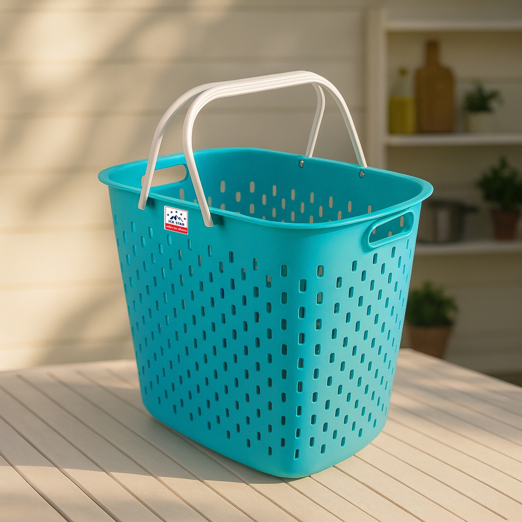 ☃️ Eskimo ตะกร้าผ้า ตะกร้าผ้าใหญ่ ตะกร้าพลาสติก สำหรับใส่เสื้อผ้า รับน้ำหนักได้ดี พลาสติกเกรด A แข็งแรง ทนทาน รุ่น BK46