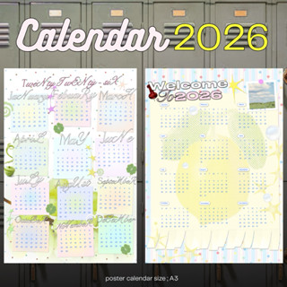 calendar 2026(โปสเตอร์ปฏิทินติดผนัง ขนาดA3 ; กระดาษอาร์ตด้าน…