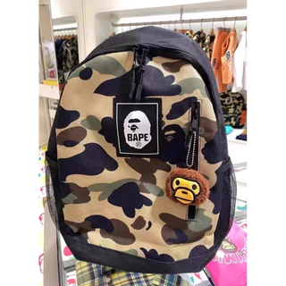⚡️🦊[PRE] 🇯🇵 BAPE KIDS by A Bathing Ape Camo Backpack with MILO Charm กระเป๋าเป้สะพายหลัง